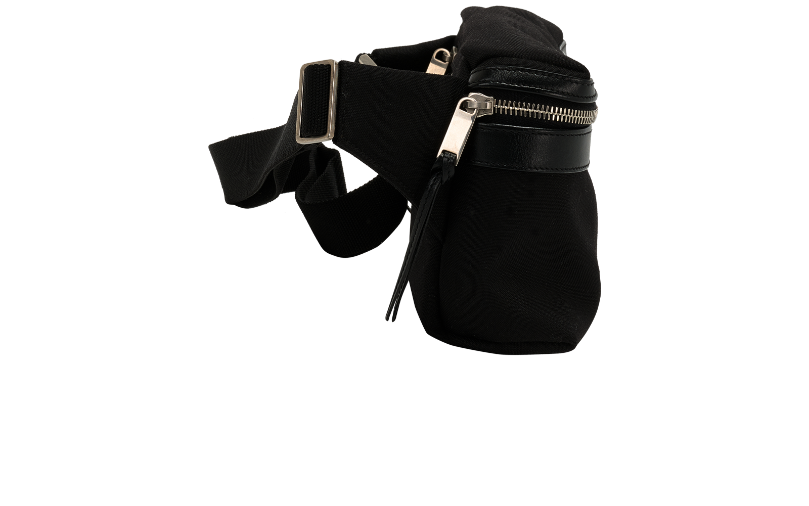 Bum Bag, &pound;250, Handbags, Black, Canvas/Leather, Side view